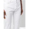 Mens Jeans Designer Kiton Mid-Rise Straight-ben Spring Autumn Dressed Long Pants For Man New Style White Denim Trousers Drop Deliv Otkga