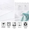 Simple noir blanc goutte de pluie rideau de douche géométrie gouttelettes d'eau motif Polyester tissu salle de bains suspendus rideaux décor à la maison 240328