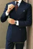 2024 marié formel Boutique couleur unie hommes décontracté bureau Busin costume deux pièces ensemble marié mariage Dr Blazer pantalon S5F5 #