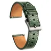Hemsut İtalya Cowhide Saat Bandı İnsan Vintage Yumuşak Sargı Orijinal Deri Bilek Kayışları Hızlı Sürüm 22mm18mm20mm 240315