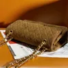 Designertassen Dames Klassieke Dubbele Flap Tassen 25cm Vintage Suède Gouden Hardware Turn Lock Crossbody Schouderhandtassen Luxe Merk met doos