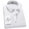 new Stretch Anti-Wrinkle Men's Shirts Lg Sleeve Dr Shirts For Men Slim Fit Camisa Social Busin Blouse White Shirt S-4XL N1R2#