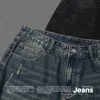 Inflatie Retro W Wijde Pijpen Blue Jeans Mannen Streetwear Baggy Denim Broek Plus Size Mannelijke Broek R0FO #