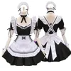 Черно-белые милые костюмы горничной Лолиты для девочек и женщин, прекрасный костюм горничной для косплея, Animati Show, японский наряд, одежда Dr, 1 комплект, i2o8 #