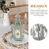 Bougeoirs chandelier porte-lanterne décorations extérieures de noël fer art ferme verre ornement de maison