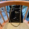 New drawstring leather garbage bag small fragrant wind rhombus chain bag portable shoulder oblique span lucky bag small bucket women's bag