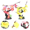 Decoratieve Bloemen 2 Stuks Decoratie Plaat Gunst Sushi Restaurant Plant Kunstmatige Ornament Plastic Decoraties Sashimi Versiering