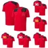 Uppgradera herr- och kvinnors 2023 F1 Team T-shirt Polo Four Seasons Formel One Red Racing Suit Officiell anpassning