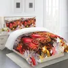 Beddengoed stelt moderne rode vrolijke chirstmas boomdeksel deksel dekbed bedden bed uit linnen single 3d kids girl boys cadeau set