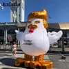 wholesale High quality inflatable chicken Turkey hen outdoor decorative cartoon balloon with blonde golden hair for advertising