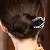 ヘアクリップビンテージアクセサリークリスタルヘアピンU字型スティックピンヘアリップ女性ラインストーンフラワーヘアピンファッションコーム