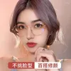 선글라스 고급 금속 다각형 안경 프레임 여성을위한 광생 라이트 처방전 장로