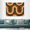 Tapestries 70s Pattern Orange and Brown Waves Tapestry Room Room Decor