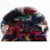 colorful Fox Fur Parkas Lg Style Fur Collar Hooded Mens Real Mulitcolor Fur Jacket Outwear Winter Wear S-4XL S56e#