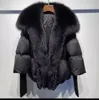 Nowy fi 2022 Kurtka zimowa Kobiety prawdziwy futra płaszcza biała veet dół kurtka kobiet duży lis futra kołnierz lg futra grube h0es#