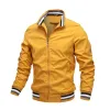 Осенне-весенняя мужская повседневная куртка с воротником-стойкой на молнии, спортивное пальто на открытом воздухе, ветровка, куртка для мужского пальто-бомбера G8fM #