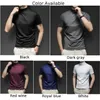 versatile Men's Short Sleeve Mock Neck Plain Tshirt Blouse Pullover Top in White/Black/Royal Blue/Burdy/Dark Grey b1oG#