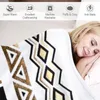 Blankets Tribal Aztec Gold And Black Design Throw Blanket Camping Designer