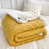 Koce Bedspread Gruba kratę kocowa sofa i polarowa miękkie dzieci kołdra dorośli wełniane ciepłe rzuty zimowe rzut rzut