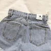 Smlinan Fi Vita alta Pantaloncini di jeans vintage Donna Plus Size Casual Harajuku Curling Jeans Mini Short Donna Estate Hotpants 03wM #