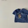 T-shirts 2023 Summer New Baby Short Sleeve T Shirts Cute Cartoon Print Infant Bear T Shirt Boys Girls Cotton Casual T Shirt Baby Clothes24328