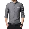 2023 nova marca masculina casual camisa lg manga colarinho fácil cuidado colarinho camisas magro ajuste dr camisa para homens busin h54y #