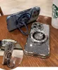 İPhone 15 14 13 12 Pro Max (MagSafe ile Uyumlu) Köpüklü Elmas Kapağı Parıltılı Parlak Rhinestone Kılıfları