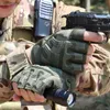 Gants tactiques sans doigts moto Combat Paintball tir chasse conduite antidérapant demi doigt hommes femmes YQ240328