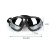 Lunettes de soleil Lunettes de soleil pour chiens avec des lunettes de sport extérieures résistantes aux UV aux UV adaptées réglables adaptées à la moto enneigée