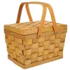 Baskets Outdoor Decor Wooden Picnic Basket Lidded Little Baskets Handles Storage Multipurpose Gifts