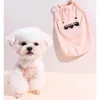 Cão vestuário moda monstro impressão gato e camisa pode ser usado em todas as estações teddy bichon yorkshire confortável bonito roupas para animais de estimação