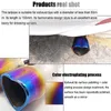 Fashion Design Heart Shape Style Car Accessories 2.5 Inch Stainless Steel Silver Colorful Exhaust Tips Muffler Tail Pipe