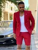 men's Suit Double-Breasted Fi Slim Fit Jacket Short Pants 2-Piece Leisure Cool Groom's Dr New Male Tuxedos Blazer D1LW#