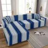 Stoelhoezen Elastische Bankhoes Kleurrijke Streep Plaid Print Strakke Wrap Hoes Voor Woonkamer Funda Fauteuil 1/2/3/4-zits