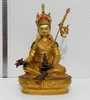 Estatuetas decorativas Raro 2024 BOM Dourado Padmakara Guru Rinpoche Estátua de Buda de Cobre Atacado Item Budista Ghome Bênção de Adoração Sagrada