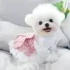 Vestuário para cães Gato Roupas Maid Traje Floral Lace Rosa Vestido Bonito Anti Derramamento Remoção de Cabelo