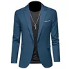 2023 Fi nuovi uomini per il tempo libero casual Boutique Busin tinta unita Slim Fit Suit Blazer Jacket Dr Coat p55d #