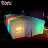 Factory direct giant square trade show tent inflatable lights marquee white tent for party event decoration toys sports