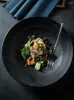 Миски высококлассные суп с высокой способностью дождевой рамэн-хэт в форме миски. Керамические овощные и фруктовые салат рис