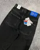 Big Boy Jeans Y2K Harajuku Hip Hop Carto Gráfico Bordado Baggy Jeans Calças Pretas Mens Mulheres Nova Cintura Alta Calças Largas x3Ea #