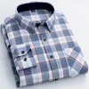 cott Flannel Mens Checkered Shirts Lg Sleeve Soft Plaid Shirt for Men Leisure Classical Vintage Comfortable Man Clothing New R0bx#