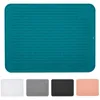 Tapis de table en silicone avec drainage efficace, antidérapant, résistant à la chaleur, facile à nettoyer, multifonctionnel, 40 cm x 30 cm, vert