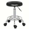 Rond avec roulettes, tabouret de bar rotatif pour salon de spa, chaise pivotante réglable en hauteur