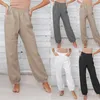 Женские брюки, брюки для женщин, свободные хлопковые и льняные повседневные домашние харланы, модные женские темпераментные брюки для отдыха
