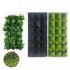 36/72 fickor Green Grow Bag Wall Hanging Planting Påsar Planter Vertikal trädgård Vegetabiliska Living Outdoor Garden Home Tool 240320