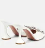 Femmes d'été célèbres Amina Muaddi Sandals Chaussures Rosie Martini talons en cristal arcs ouverts ouverts Mules Lady Elegant Walking EU35-43