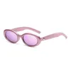 Sunglasses Y2K style oval sunglasses for womens steampunk sports beige nail design sunglasses fashionable glasses retro sunshades J240328
