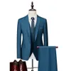 Chaquetas + chaleco + pantalones Busin Blazers de alta calidad para hombres / mejor traje de tres piezas para boda del novio Dr / Hombre Tuxedo S-6XL N0gA #