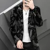 Fi Imprimir terno masculino jaqueta 2023 outono veludo high-end marca bonito jovens homens blazer tops de alta qualidade casual terno casaco m0xb #