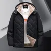 2023 Parka Hommes chauds Manteaux Veste d'hiver Hommes Épaissir à capuche imperméable à capuche Manteau chaud Vêtements pour pères Casual Men's Overcoat j40m #